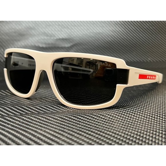 New! Prada White Rubber 66mm Men's Sunglasses!
